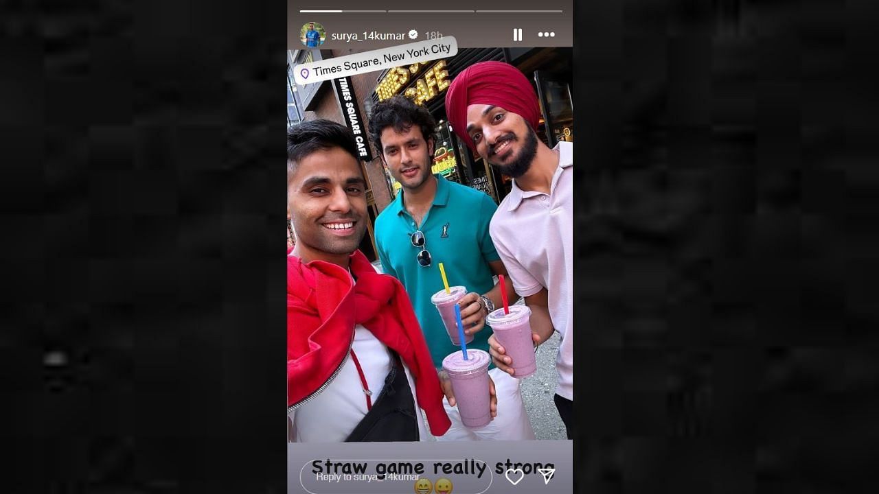सूर्यकुमार यादव की इंस्टा स्टोरी का स्क्रीनशॉट